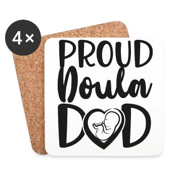 Doula Birth Worker Dad Proud Doula - Untersetzer (4er-Set) - Weiß - Vorne