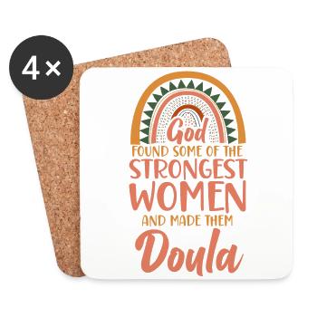 Doula Birth Worker Rainbow God - Untersetzer (4er-Set) - Weiß - Vorne