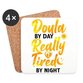 Doula Birth Worker Doula By Day - Coasters (set of 4) - white - Front