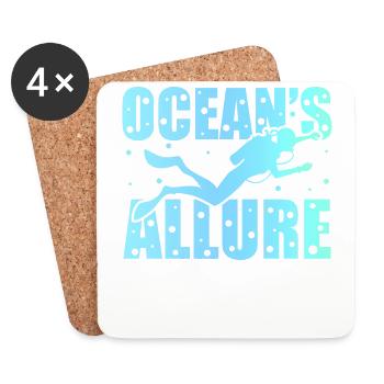 Scuba Diving, Scuba Diving, Holiday Sea Diver - Coasters (set of 4) - white - Front