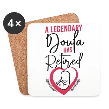 Doula Birth Worker Retirement A - Coasters (set of 4) - white - Front