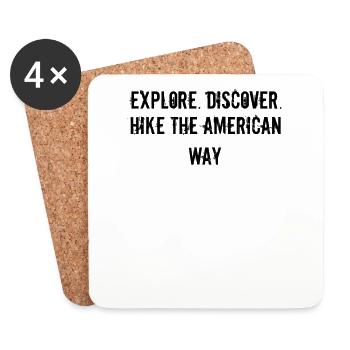 Hiking - Explore. Discover. Hike the American - Coasters (set of 4) - white - Front