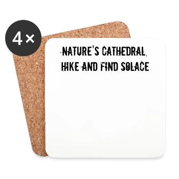 Hiking - Nature's cathedral, hike and find - Coasters (set of 4) - white - Front