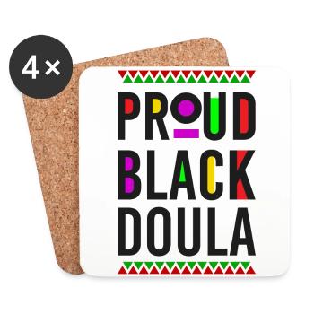 Doula Birth Worker Proud Black - Untersetzer (4er-Set) - Weiß - Vorne