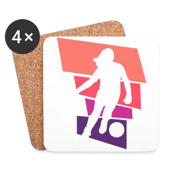 Women's Soccer, Women's Soccer, Women's Soccer - Coasters (set of 4) - white - Front