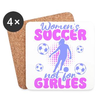 Women's Soccer, Women's Soccer, Women's Soccer - Coasters (set of 4) - white - Front