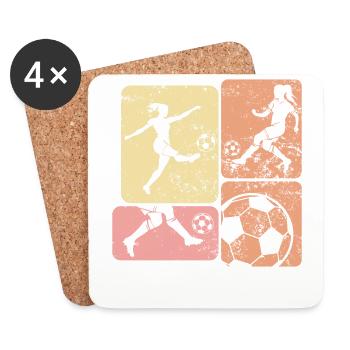 Women's Soccer, Women's Soccer, Women's Soccer - Coasters (set of 4) - white - Front