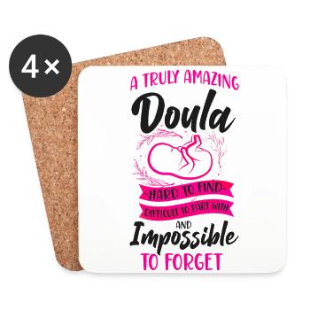 Doula Birth Worker A Truly Amazing - Untersetzer (4er-Set) - Weiß - Vorne