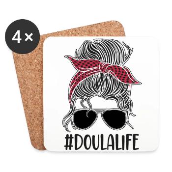 Doula Birth Worker Sunglasses - Coasters (set of 4) - white - Front