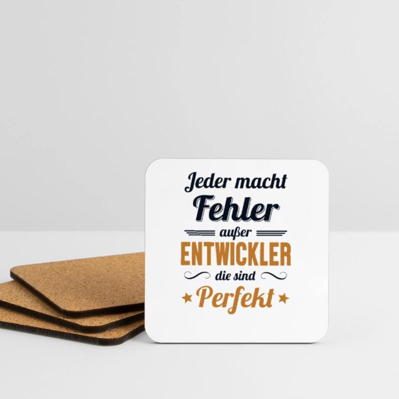 Entwickler Sind Perfekt Developer Coder Untersetzer (4er-Set)