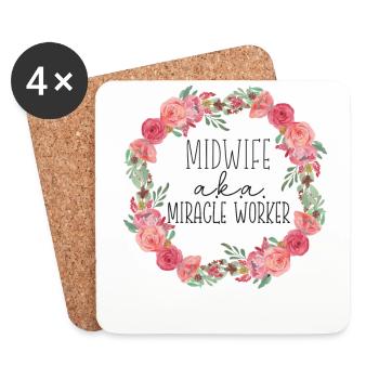 Nurse Midwife Birth Worker Midwife - Untersetzer (4er-Set) - Weiß - Vorne