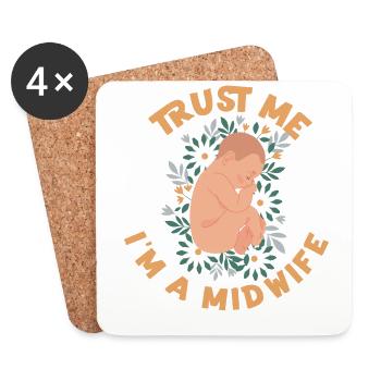 Nurse Midwife Birth Worker Trust - Coasters (set of 4) - white - Front