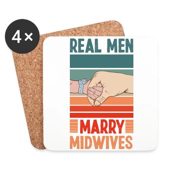 Nurse Midwife Birth Worker - Untersetzer (4er-Set) - Weiß - Vorne