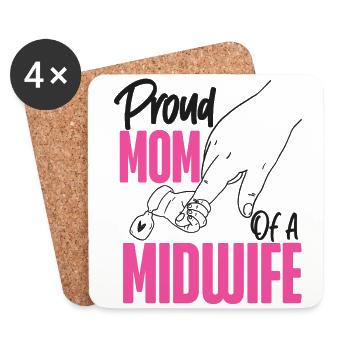 Nurse Midwife Birth Worker Mom - Untersetzer (4er-Set) - Weiß - Vorne
