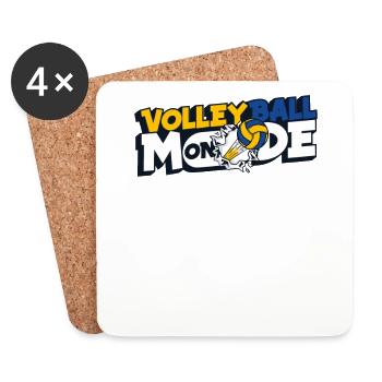 Volleyball Mode On Volleyballfreak Volleyballerin - Untersetzer (4er-Set) - Weiß - Vorne