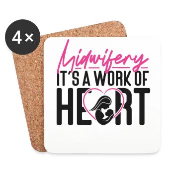 Nurse Midwife Birth Worker - Untersetzer (4er-Set) - Weiß - Vorne