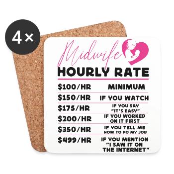 Nurse Midwife Birth Worker Midwife - Coasters (set of 4) - white - Front