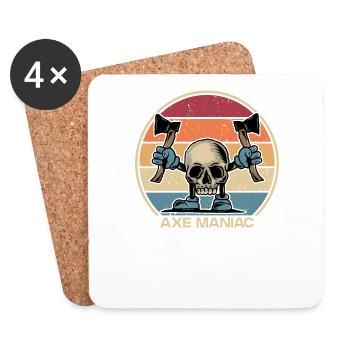 Axe Maniac Axe Throwing Competition Game Axe - Coasters (set of 4) - white - Front
