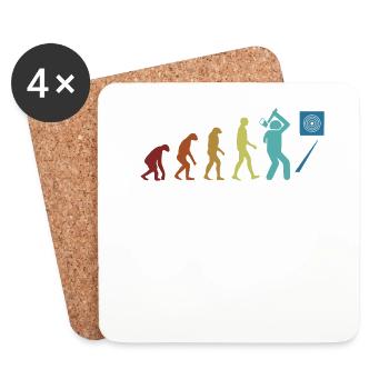 Axe Throwing Evolution Axe Throwing Game Axe - Coasters (set of 4) - white - Front