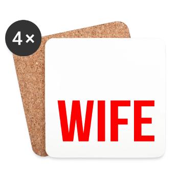 I Love My Polish Wife Funny Husband - Coasters (set of 4) - white - Front
