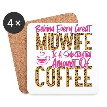 Nurse Midwife Birth Worker Coffee - Untersetzer (4er-Set) - Weiß - Vorne