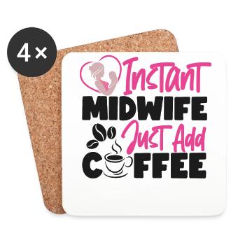 Nurse Midwife Birth Worker Coffee - Untersetzer (4er-Set) - Weiß - Vorne