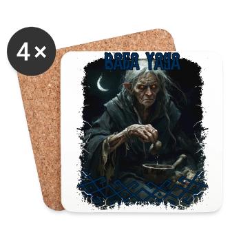 Baba Yoaga Slawische Folklore Mythologie Kreatur - Untersetzer (4er-Set) - Weiß - Vorne