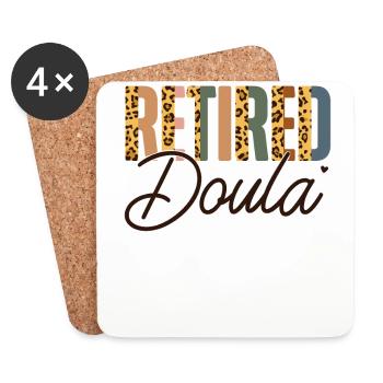 Doula Birth Worker Retraite - Dessous de verre (lot de 4) - blanc - Devant