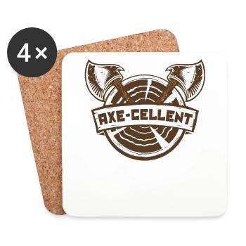 Axe Cellent Axe Throwing Competition Game Axe - Coasters (set of 4) - white - Front