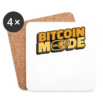 Mode Bitcoin Sur Blockchain Crypto Crypto - Dessous de verre (lot de 4) - blanc - Devant