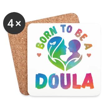 Doula Birth Worker Born To Be A - Coasters (set of 4) - white - Front