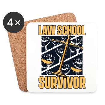 Survivant de la faculté de droit Procureur général Juridique - Dessous de verre (lot de 4) - blanc - Devant