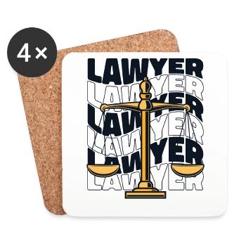 Lawyer Legal Counsel Attorney General Law - Coasters (set of 4) - white - Front