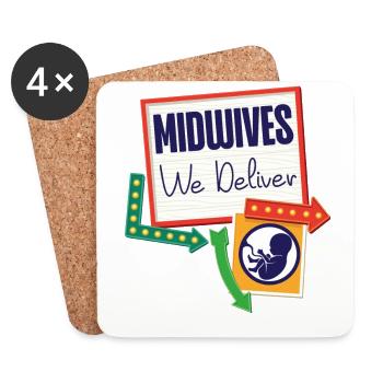 Nurse Midwife Birth Worker Flower - Untersetzer (4er-Set) - Weiß - Vorne