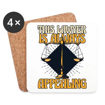 This Lawyer Is Always Appealing Attorney General - Coasters (set of 4) - white - Front