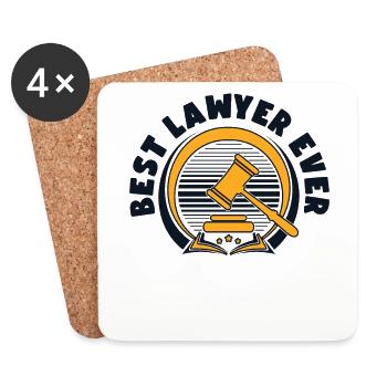 Best Lawyer Ever Legal Counsel Attorney General - Coasters (set of 4) - white - Front