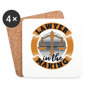 Lawyer In The Making Attorney General Legal - Coasters (set of 4) - white - Front