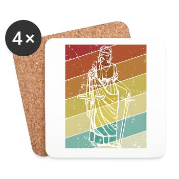 Retro Legal Counsel Attorney General Law - Coasters (set of 4) - white - Front