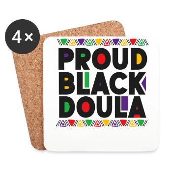 Doula Birth Worker Proud Black - Untersetzer (4er-Set) - Weiß - Vorne