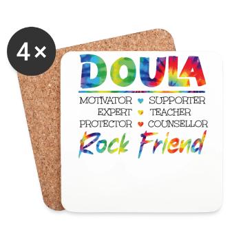 Doula Birth Worker Doula Motivator - Untersetzer (4er-Set) - Weiß - Vorne