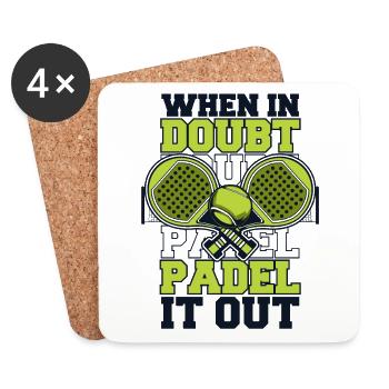 En cas de doute Padel It Out Paddleball Paddle - Dessous de verre (lot de 4) - blanc - Devant