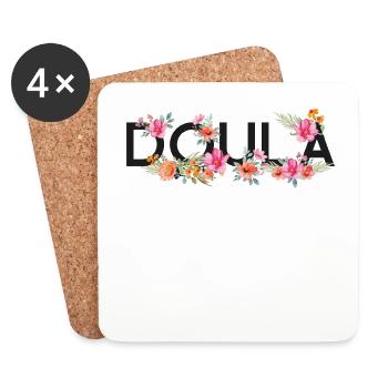 Doula Naissance Travailleur Fleur - Dessous de verre (lot de 4) - blanc - Devant
