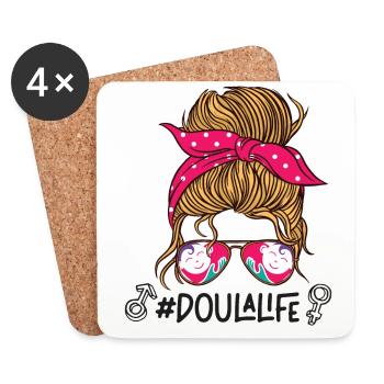 Doula Birth Worker Sunglasses - Coasters (set of 4) - white - Front