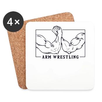 Michelangelo Creation of Adam Arm Wrestling Arm - Untersetzer (4er-Set) - Weiß - Vorne