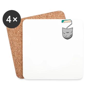 House Painter Decorator Pocket - Coasters (set of 4) - white - Front