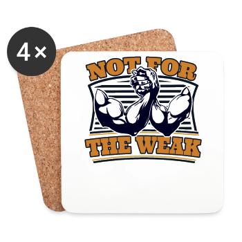 Not For The Weak Techniques Exercise Trainer Arm - Coasters (set of 4) - white - Front