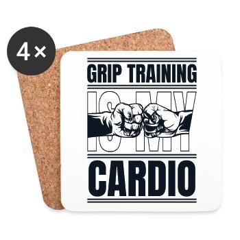 Training Is My Cardio Exercise Techniques - Untersetzer (4er-Set) - Weiß - Vorne