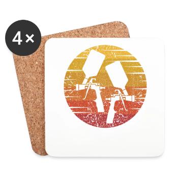 Retro Automotive Vehicle Car Spray Car Painter - Coasters (set of 4) - white - Front
