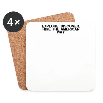 Hiking - Explore. Discover. Hike the American - Coasters (set of 4) - white - Front
