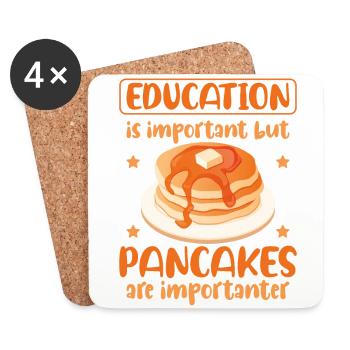 L’éducation des enfants Pancake Lover est - Dessous de verre (lot de 4) - blanc - Devant